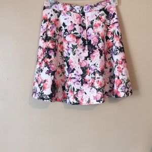 Floral mini skater skirt